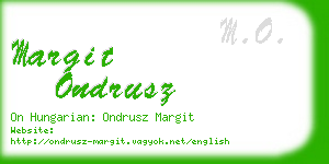 margit ondrusz business card